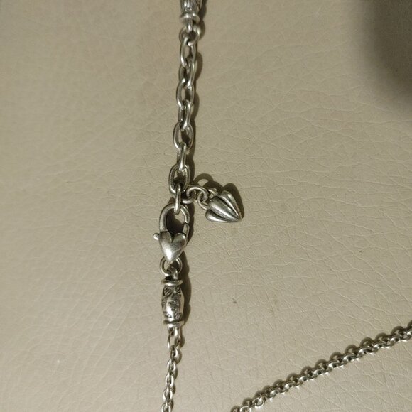 Brighton Necklace Etched Retired Purple Amber Yellow Fish Birds Silvertone - Picture 6 of 9